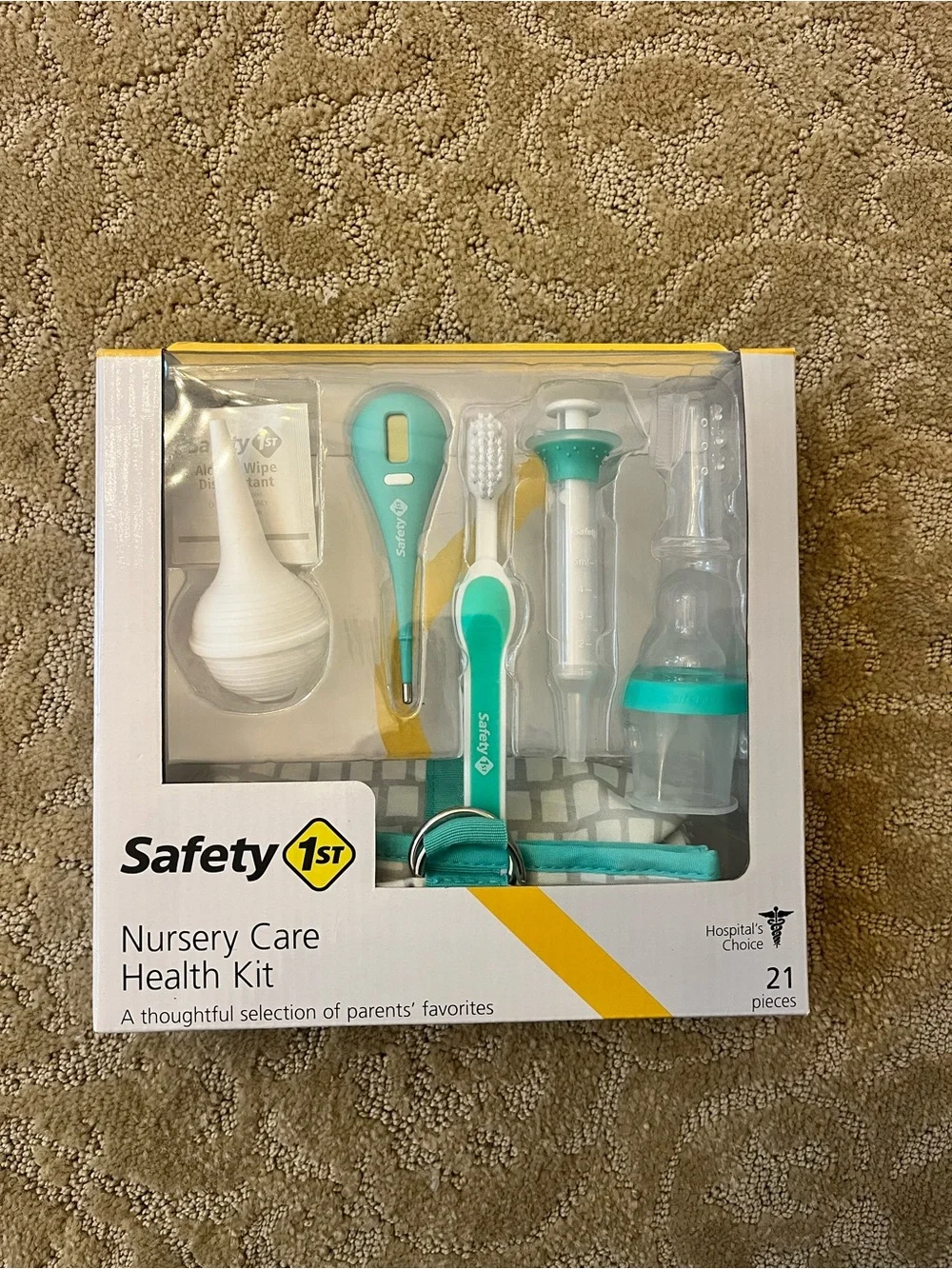 Nursery Care Health Kit - Teal and White